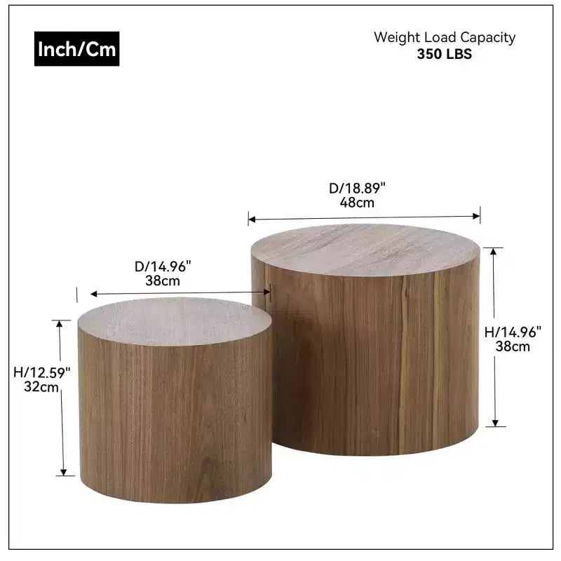 Table basse ronde - Aucun assemblage requis - Salon, bureau, chambre