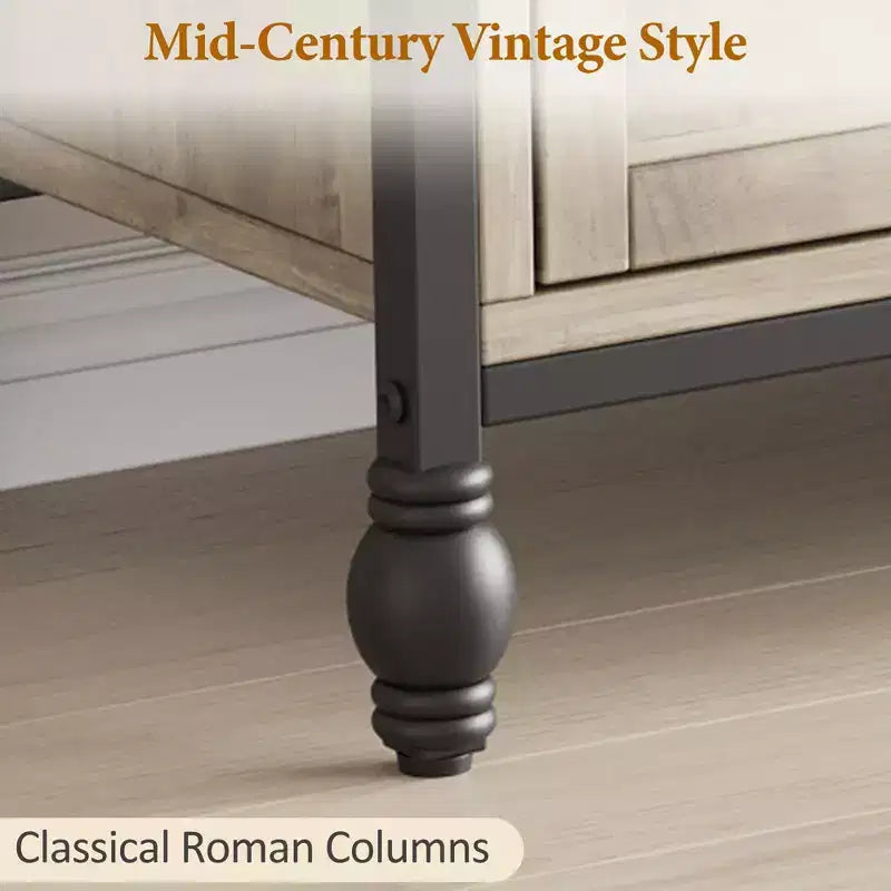 Meuble TV pour téléviseur 70 pouces, meuble de rangement pour salon avec placard et étagères ouvertes, meuble de console TV pour salon, chambre à coucher