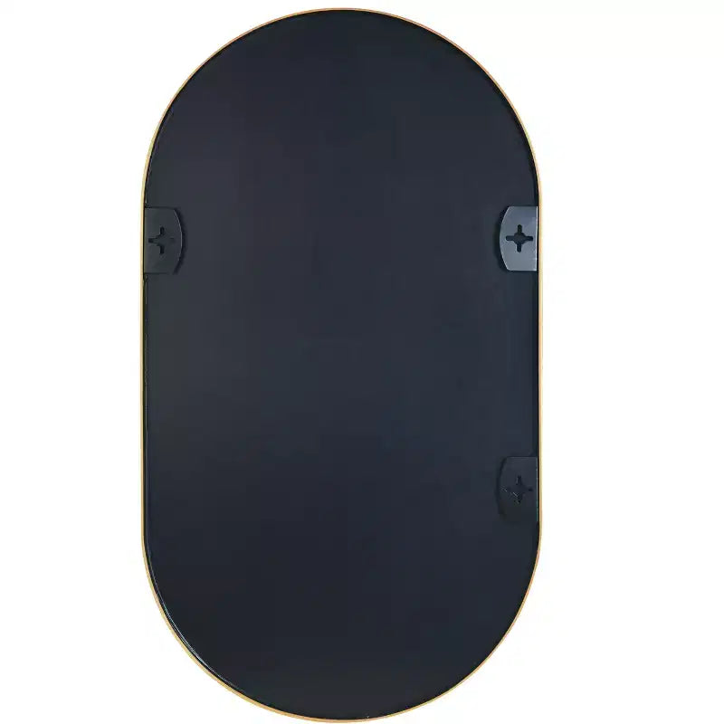 Miroir de salle de bain ovale minimaliste avec cadre en aluminium, miroir suspendu, miroir mural pour salle de bain, salon, chambre à coucher