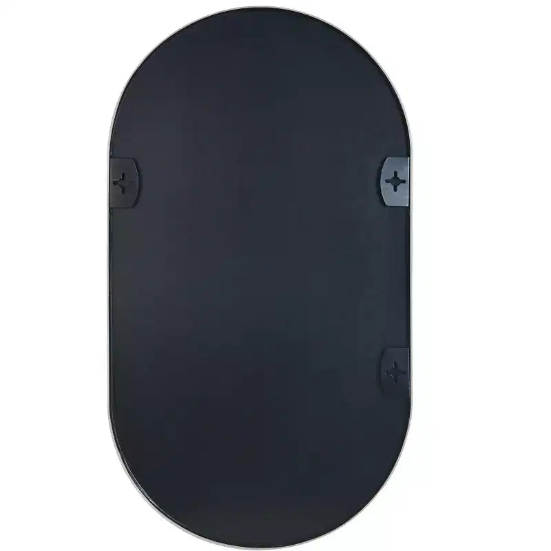 Miroir de salle de bain ovale minimaliste avec cadre en aluminium, miroir suspendu, miroir mural pour salle de bain, salon, chambre à coucher