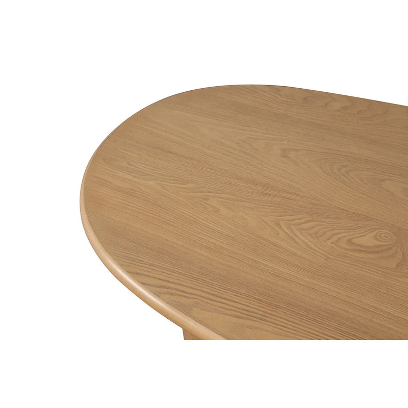 Table basse moderne Table basse ovale avec 2 pieds épais verticaux Bords arrondis, pour salons Noir antique