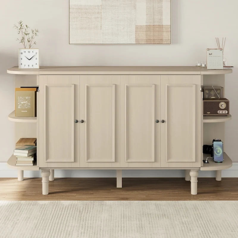 Lit escamotable de ferme, lit pliant plateforme, lit escamotable convertible de style commode/cube avec étagères incurvées et station de recharge