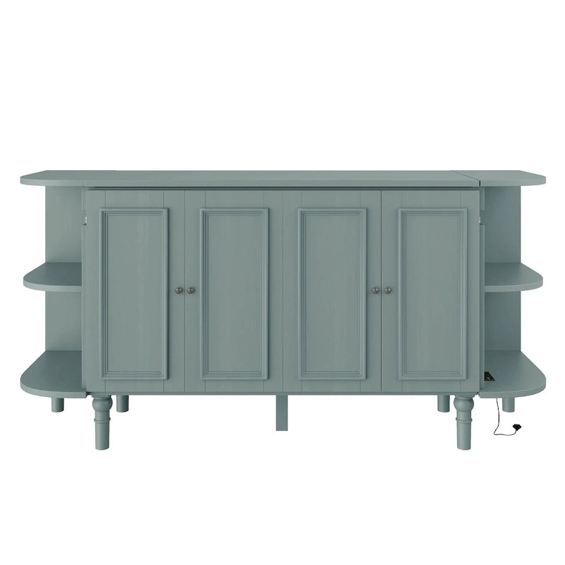 Lit escamotable de ferme, lit pliant plateforme, lit escamotable convertible de style commode/cube avec étagères incurvées et station de recharge