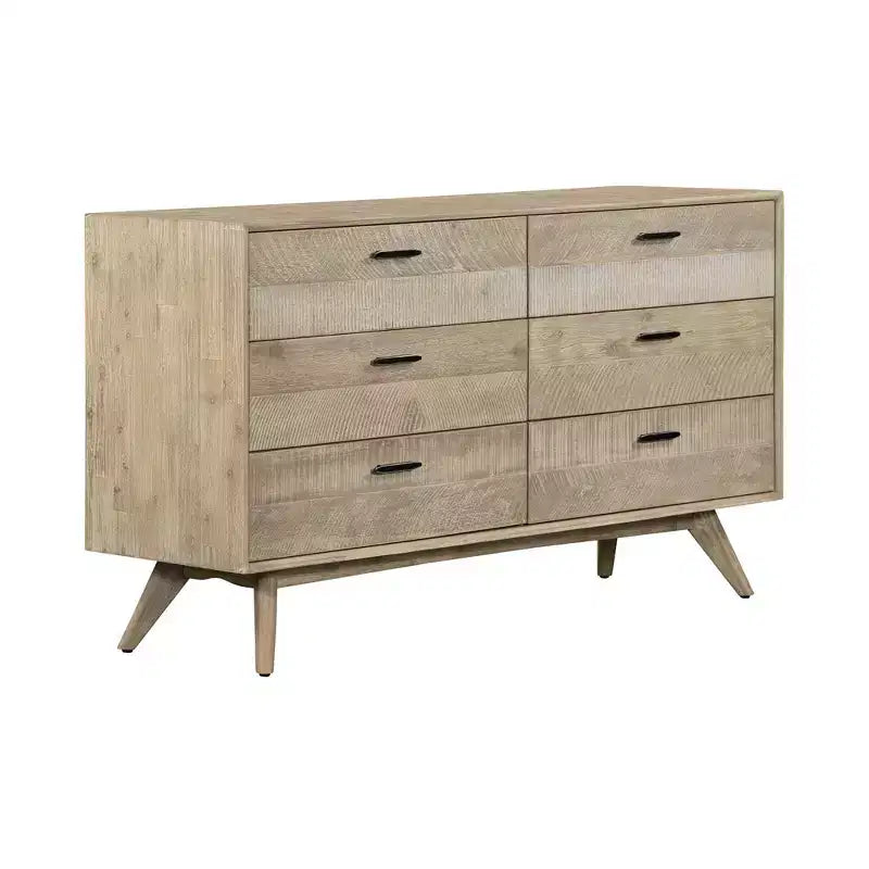 Commode moderne du milieu du siècle à 6 tiroirs
