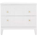 Luiza 2 Drawer Nightstand - NST6602 - White/Gold - Safavieh