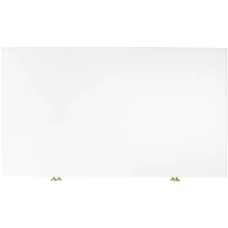 Table de chevet 2 tiroirs - Blanc/Or
