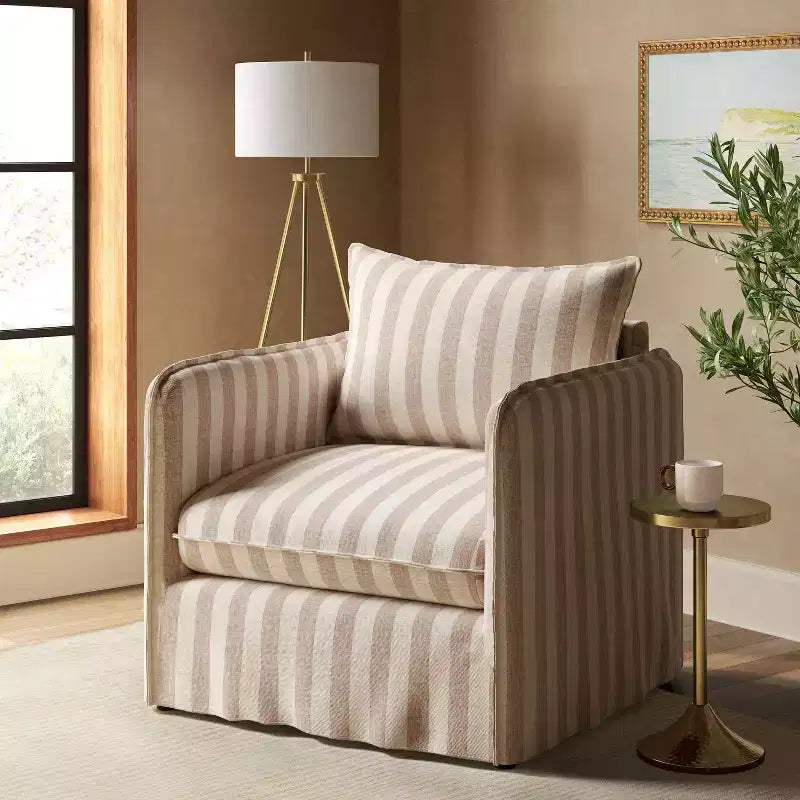 Fauteuil décontracté avec coutures anglaises