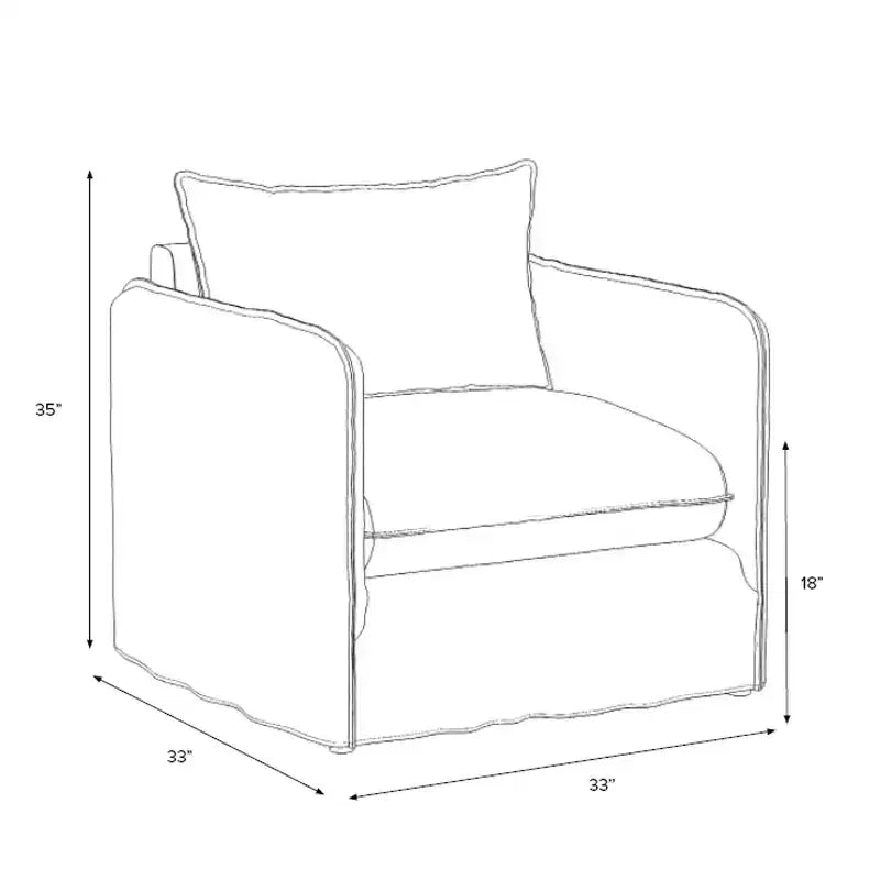 Fauteuil décontracté avec coutures anglaises
