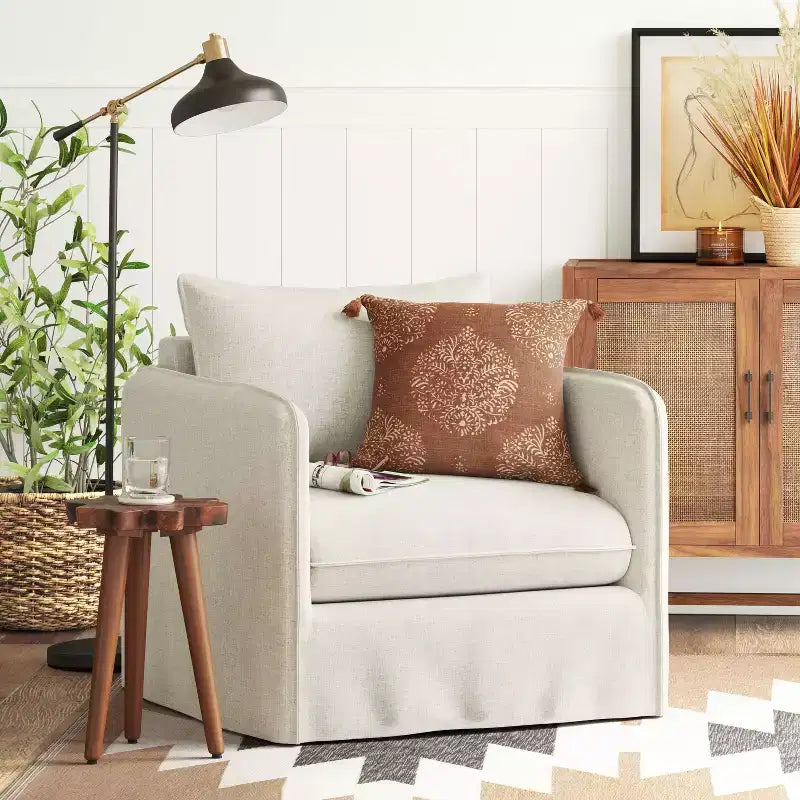 Berea Slouchy Lounge Chair with French Seams - Threshold