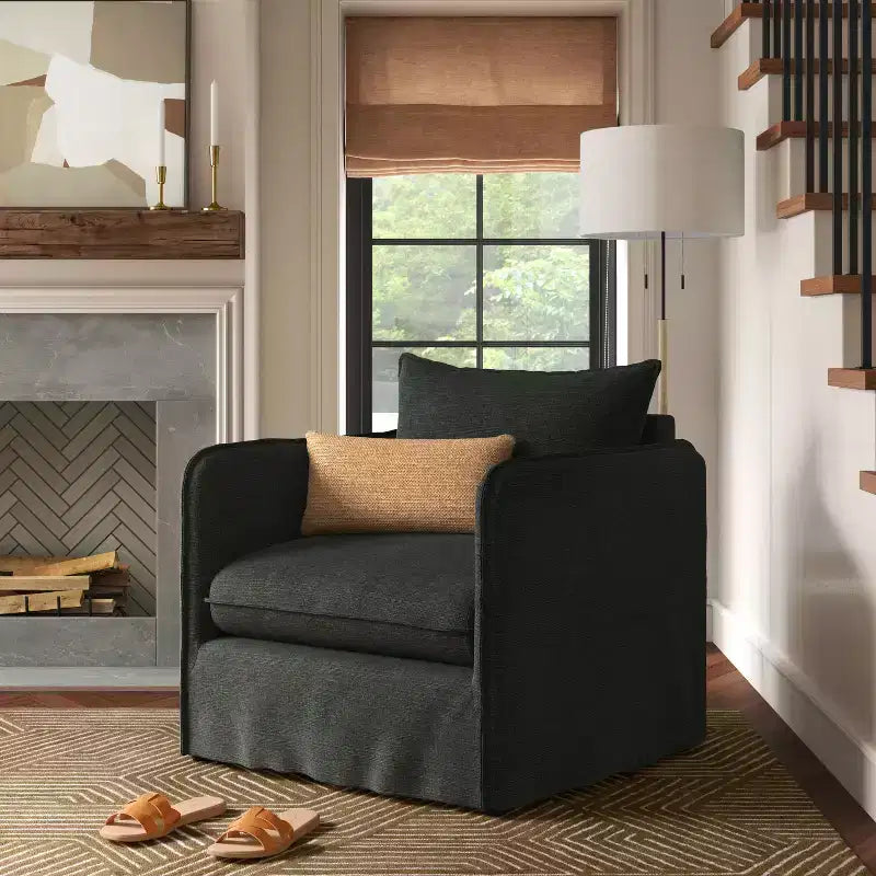 Fauteuil décontracté avec coutures anglaises