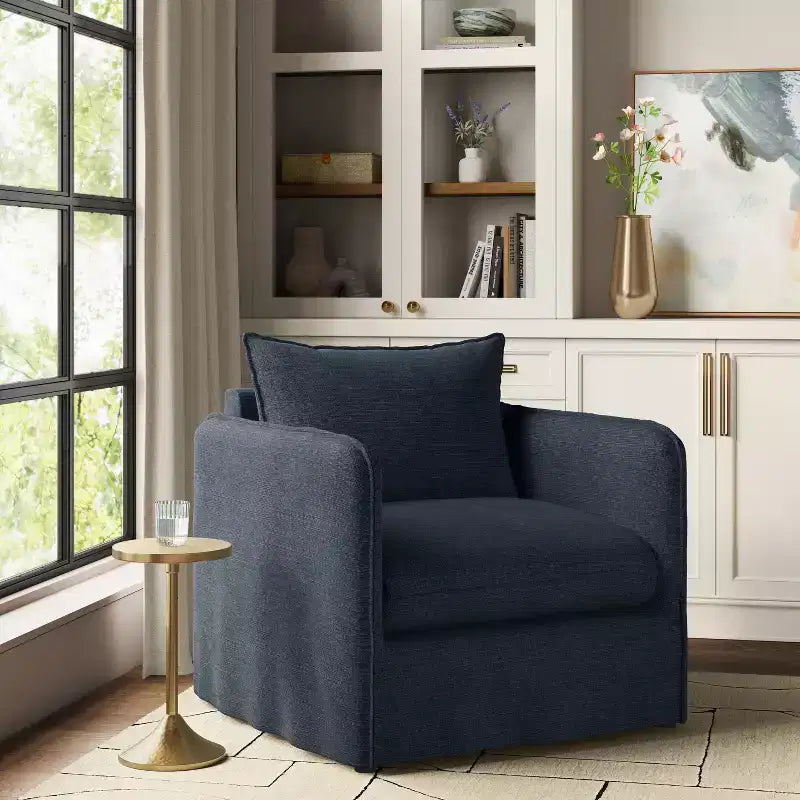 Fauteuil décontracté avec coutures anglaises