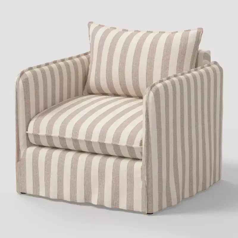Fauteuil décontracté avec coutures anglaises