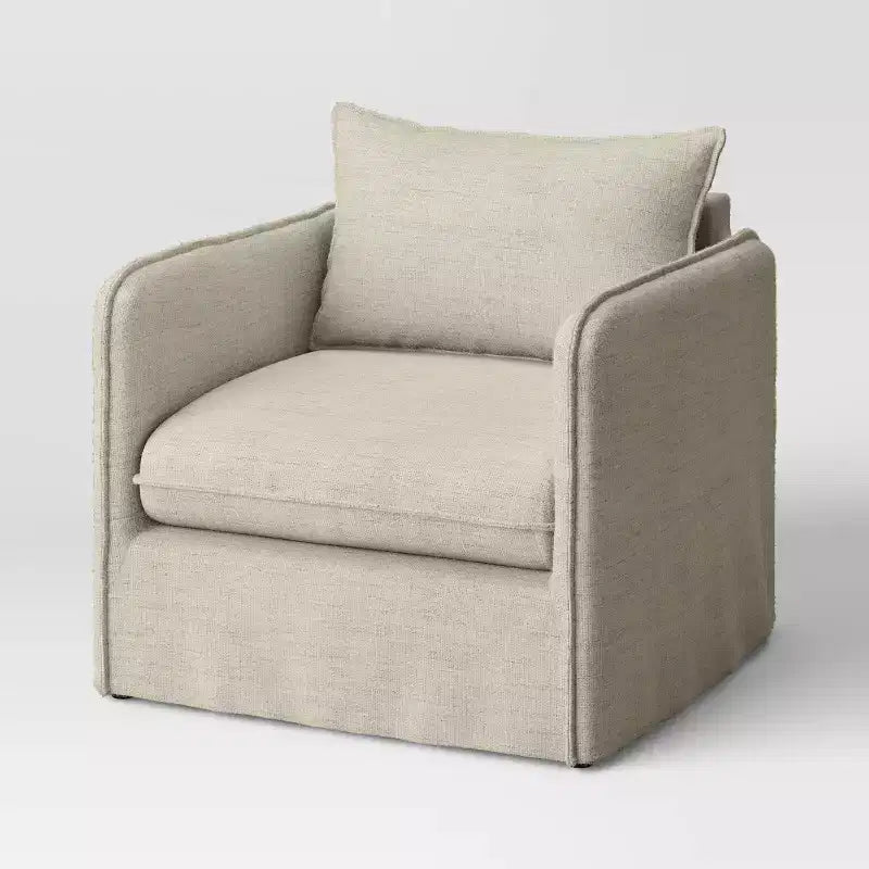 Fauteuil décontracté avec coutures anglaises