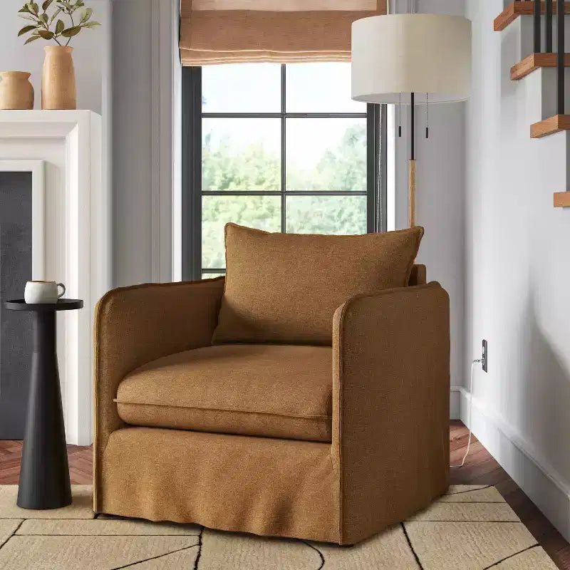 Fauteuil décontracté avec coutures anglaises