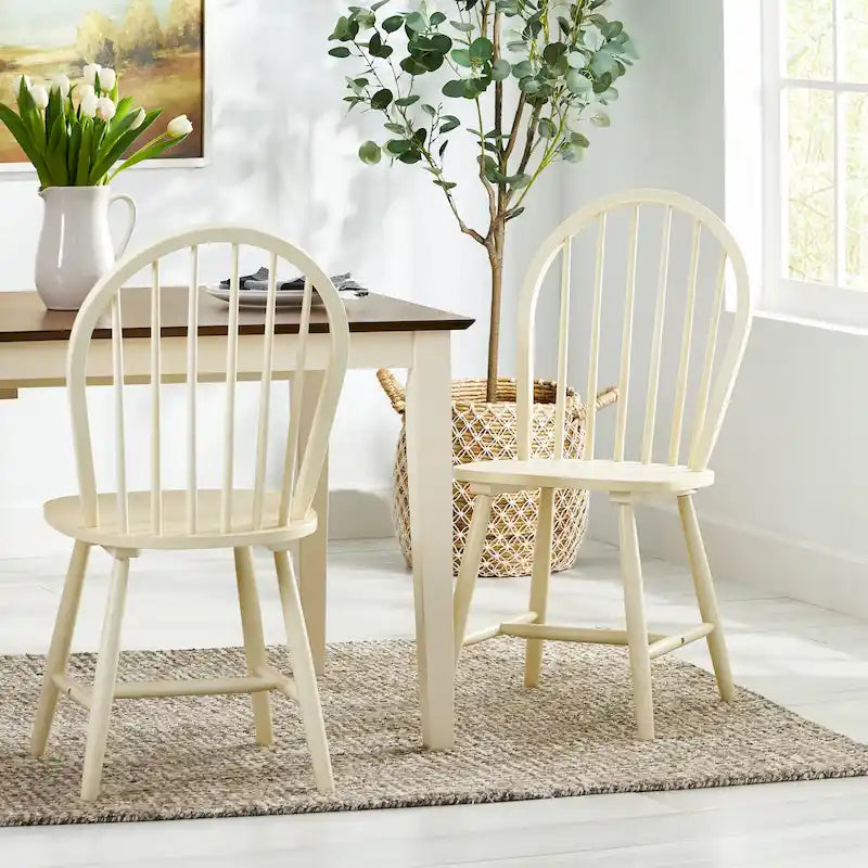 Chaise de salle à manger à dossier haut de style rustique avec fuseaux - 91 cm de haut