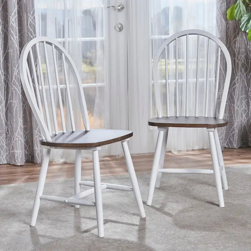 Chaise de salle à manger à dossier haut de style rustique avec fuseaux - 91 cm de haut