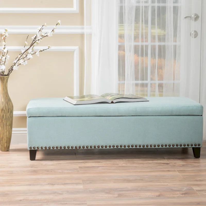 Pouffe de rangement en tissu
