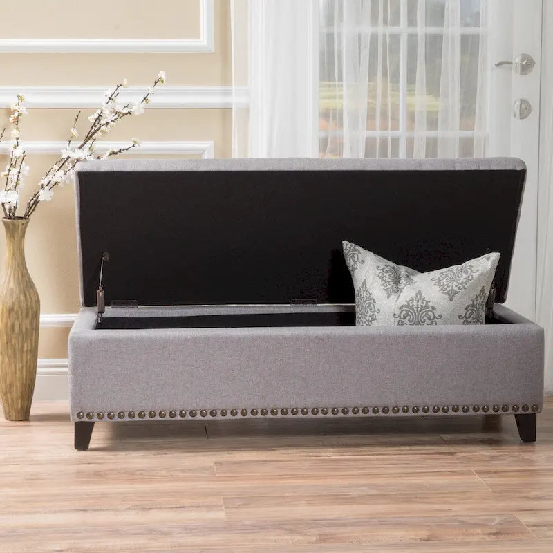 Pouffe de rangement en tissu