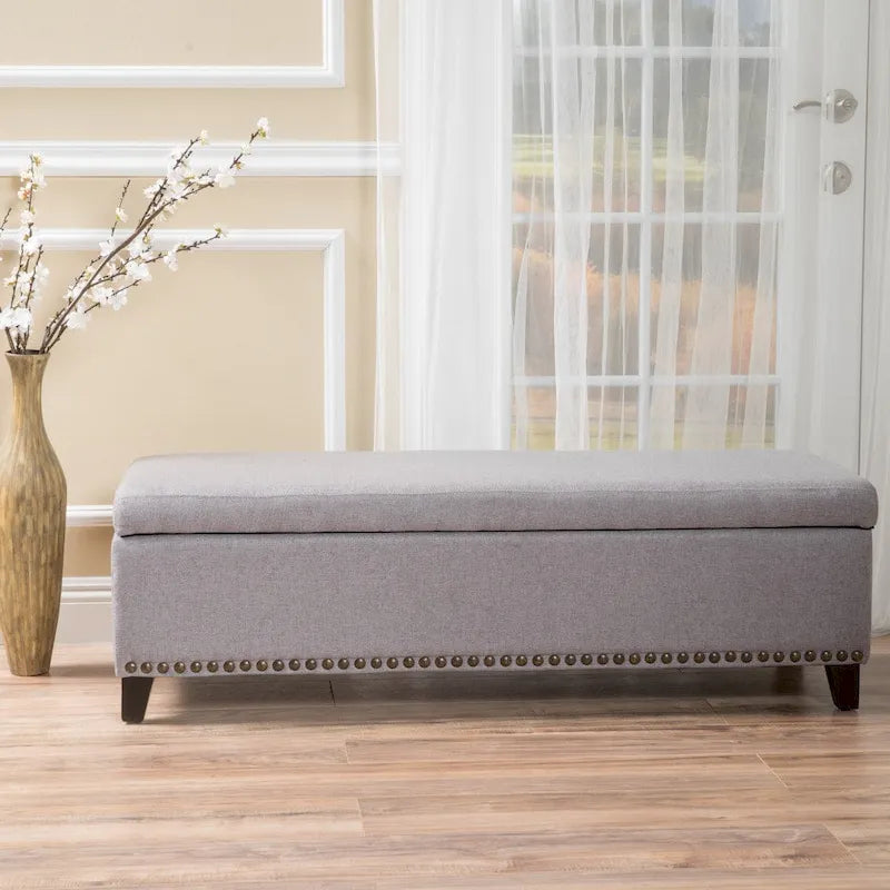 Pouffe de rangement en tissu