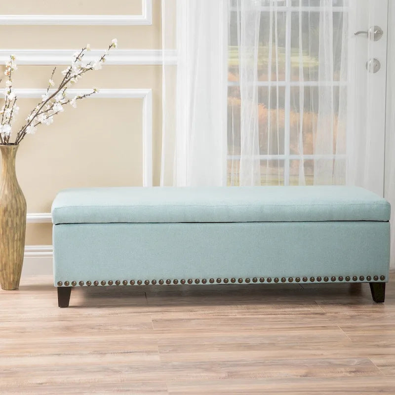 Pouffe de rangement en tissu