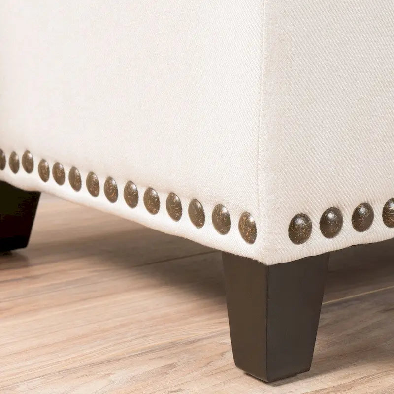Pouffe de rangement en tissu