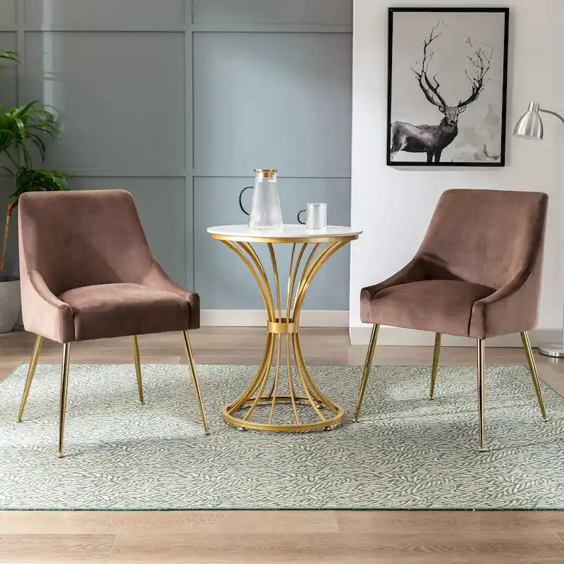 Fauteuil d'appoint contemporain en velours