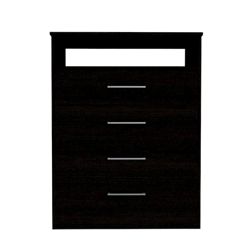 Commode continentale avec 4 tiroirs et quincaillerie métallique Meuble de rangement de coiffeuse