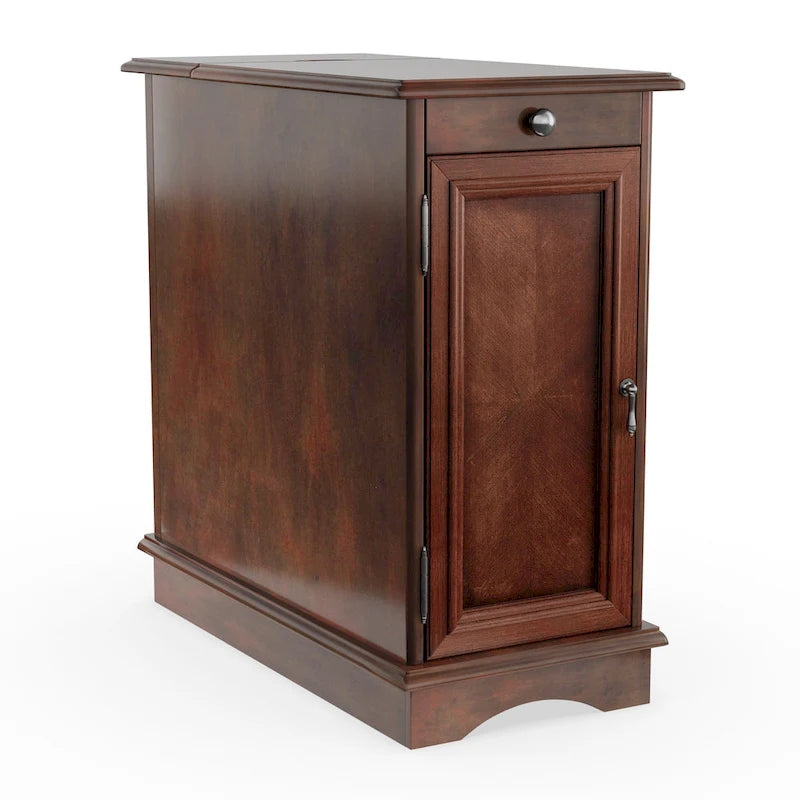 Table d'appoint de rangement multifonctionnelle en bois de 12 pouces