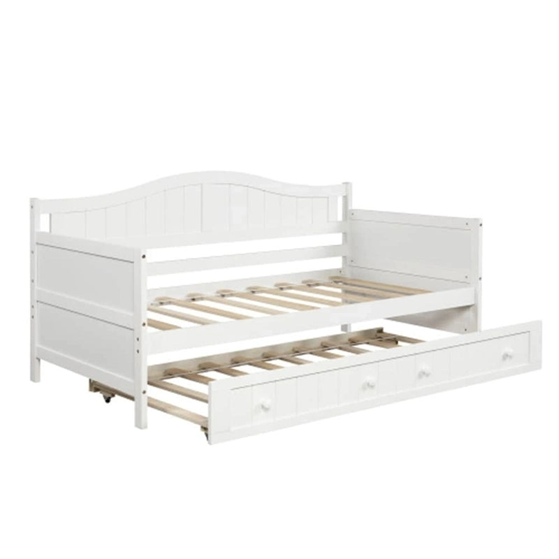 Lit de repos double en bois avec 2 tiroirs / lit gigogne, canapé-lit pour chambre à coucher salon, aucun sommier tapissier requis