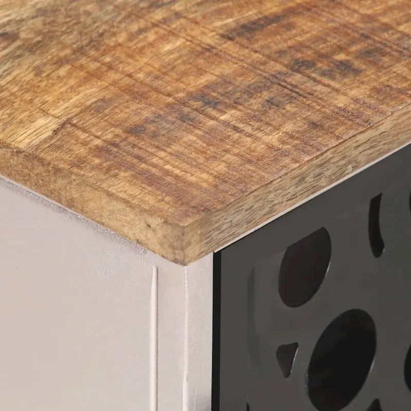 Meuble TV 47,2x11,8x15,7 Bois de manguier brut