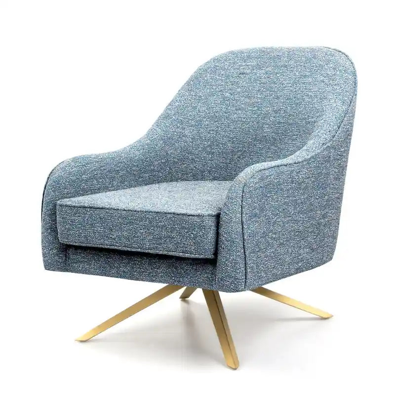 Fauteuil Club Pivotant en Cuir PU, Fauteuil de Salon, Fauteuil d'Appoint Rembourré