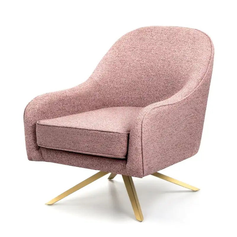 Fauteuil Club Pivotant en Cuir PU, Fauteuil de Salon, Fauteuil d'Appoint Rembourré