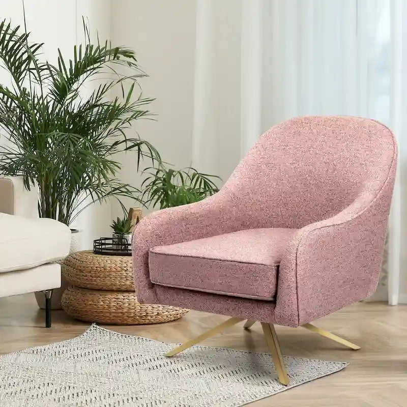 Fauteuil Club Pivotant en Cuir PU, Fauteuil de Salon, Fauteuil d'Appoint Rembourré