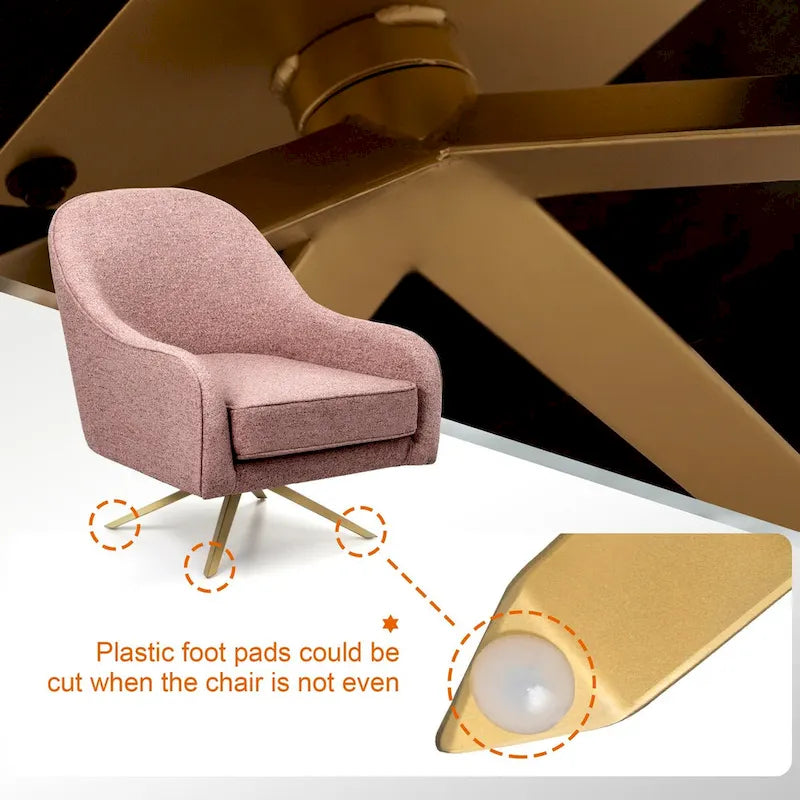 Fauteuil Club Pivotant en Cuir PU, Fauteuil de Salon, Fauteuil d'Appoint Rembourré