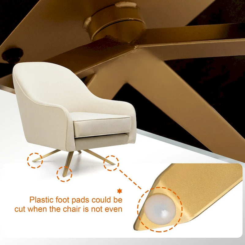 Fauteuil Club Pivotant en Cuir PU, Fauteuil de Salon, Fauteuil d'Appoint Rembourré