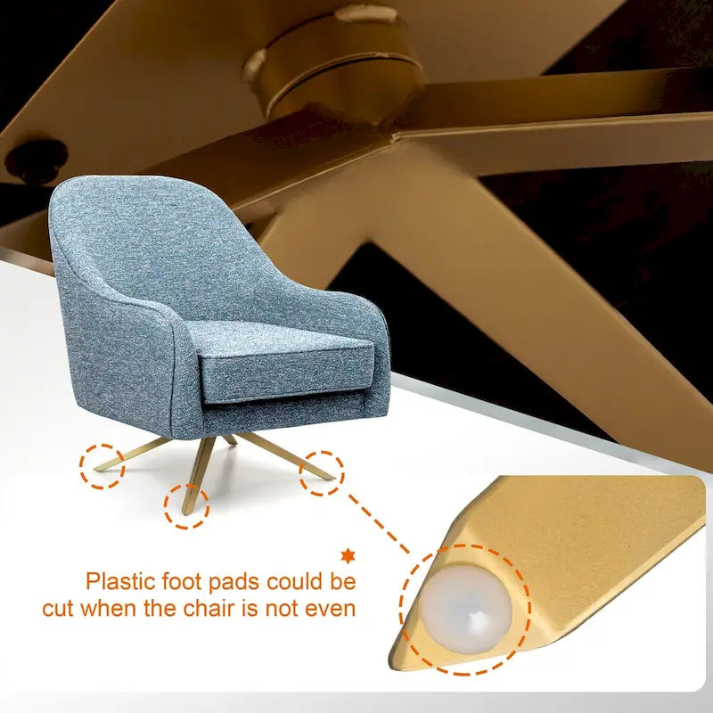 Fauteuil Club Pivotant en Cuir PU, Fauteuil de Salon, Fauteuil d'Appoint Rembourré