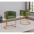 Tabourets de bar rembourrés en chrome plaqué or de 74 cm