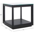 Table d'appoint à plateau en verre - 22larg.x22prof.x21haut.