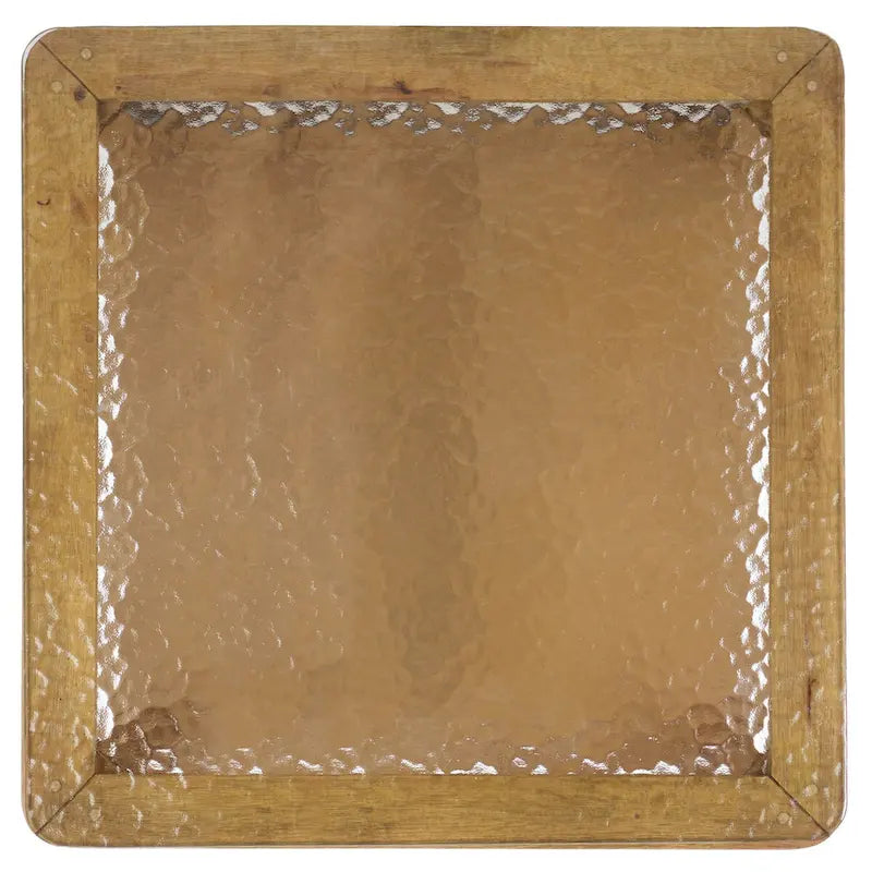 Table d'appoint à plateau en verre - 22larg.x22prof.x21haut.