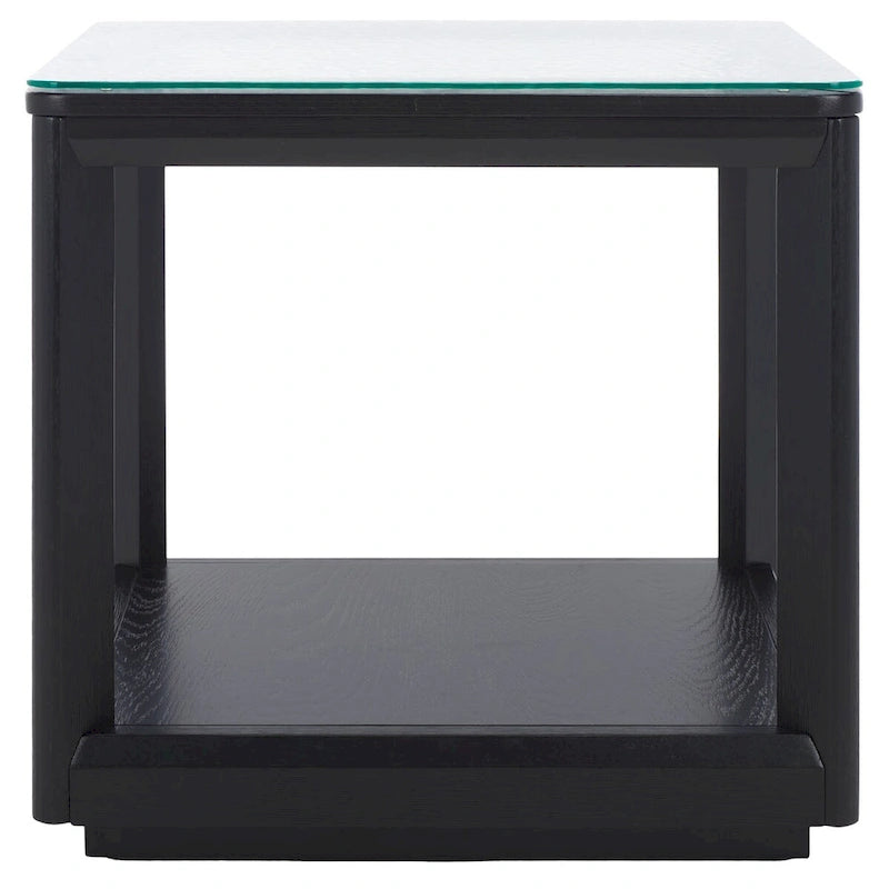Table d'appoint à plateau en verre - 22larg.x22prof.x21haut.