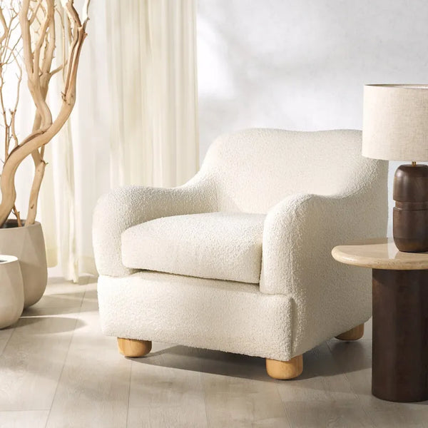 SAFAVIEH Couture Dyanna Boucle Accent Chair - 33Wx35Dx30H